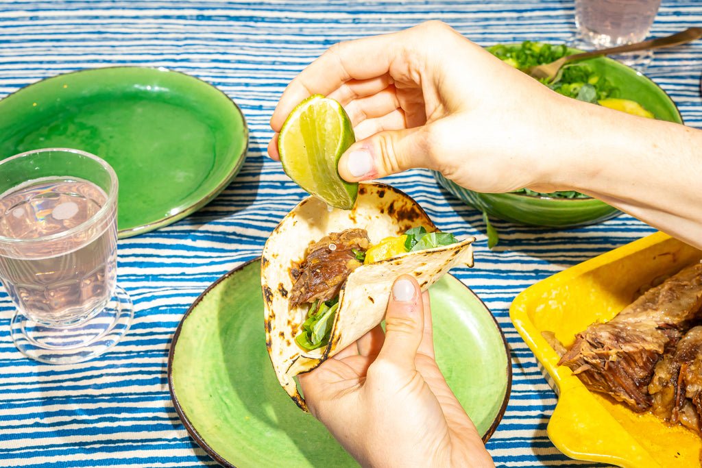 Braised Short Rib Tacos with Collard Green Salsa Verde | Great Jones