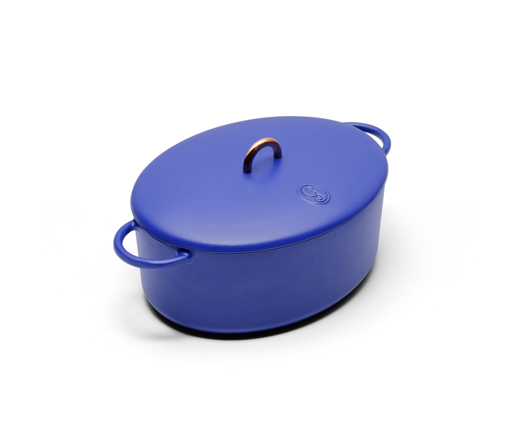 5 Quart Round Enamel Cast Iron Covered Dutch Oven Cobalt Blue 10 inch Crock  Pot