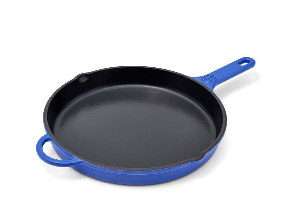 Cast Iron Skillet, Non-Stick,12 inch Frying Pan Skillet Pan for Stove Top, Oven, Blue