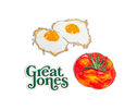 Great Jones magnets - logo eggs tomato