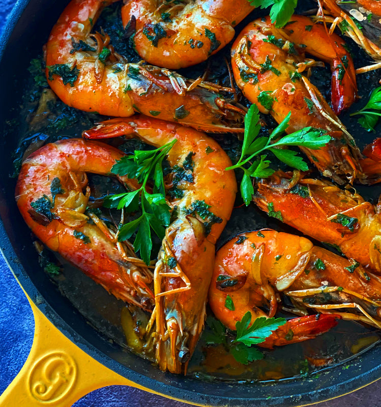 Buttery & Herby Prawns