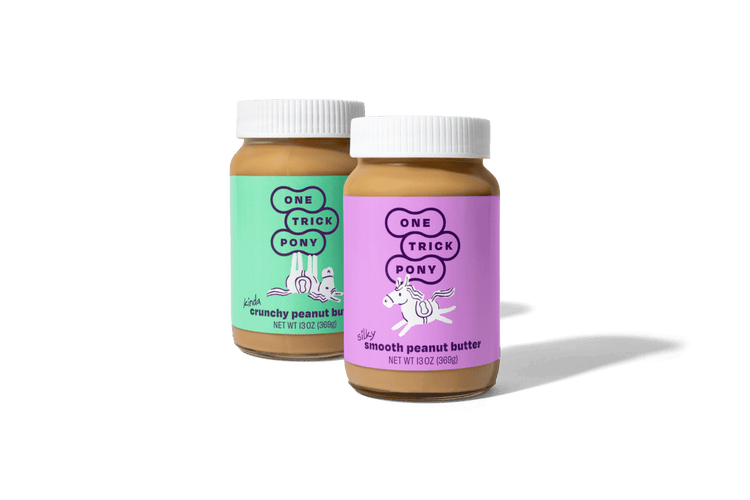One Trick Pony's Peanut Butter Duo Pantry One Trick Pony Nuts 1 Smooth / 1 Crunchy