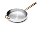 Deep Cut stainless steel saute pan - angled view no lid