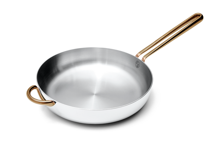 Deep Cut 10 Inch Stainless Steel Skillet with Lid Great Jones