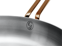 Deep Cut stainless steel saute pan - logo close-up